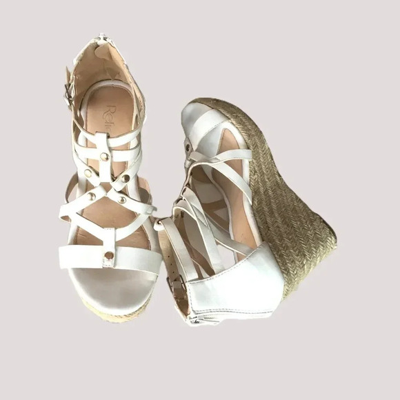 Refresh women's sandals White Wedges  Sz 7 - Picture 2 of 13